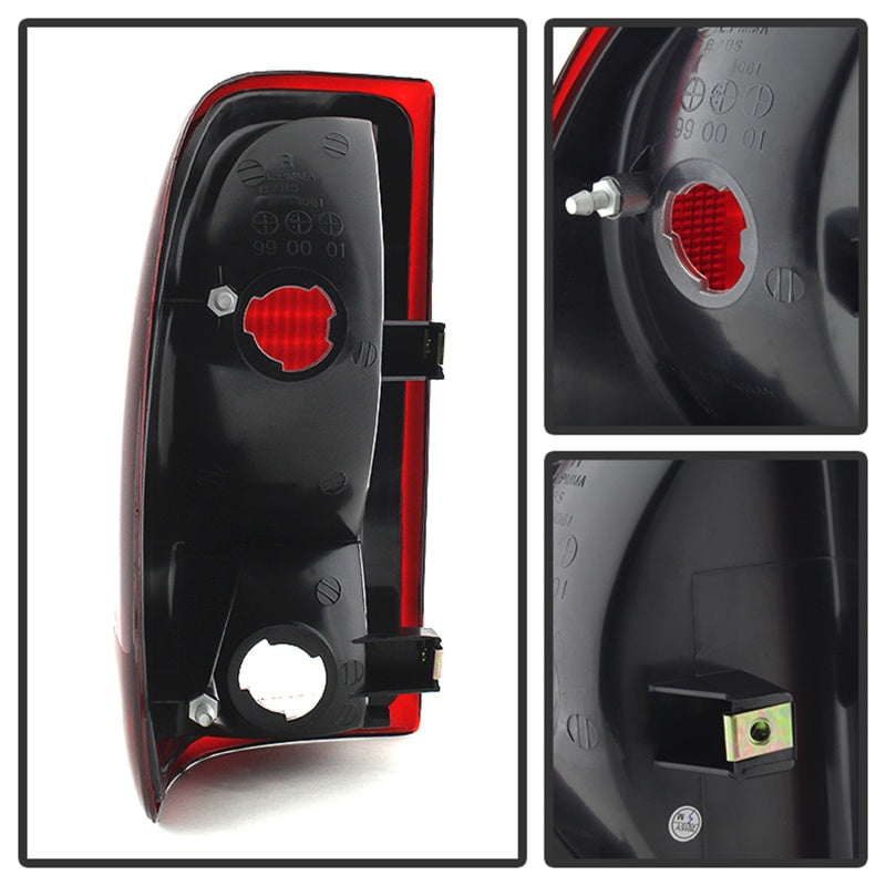 Xtune Dodge Dakota 1997-2004 OEM Style Tail Lights -Red Smoked ALT-JH-DDAK97-OE-RSM-SR1 Performance