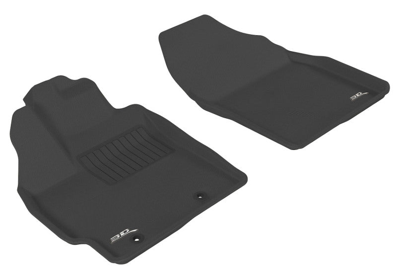 3D MAXpider 2012-2017 Toyota Prius/Prius V Kagu 1st Row Floormat - Black-SR1 Performance