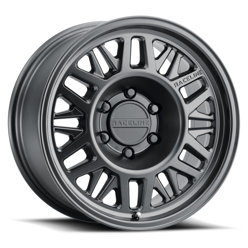 Raceline 451B Ryno 15x5 Inch Satin Black Wheel, 5x4.5 Bolt Pattern, 0mm Offset, 3.19 Inch Bore