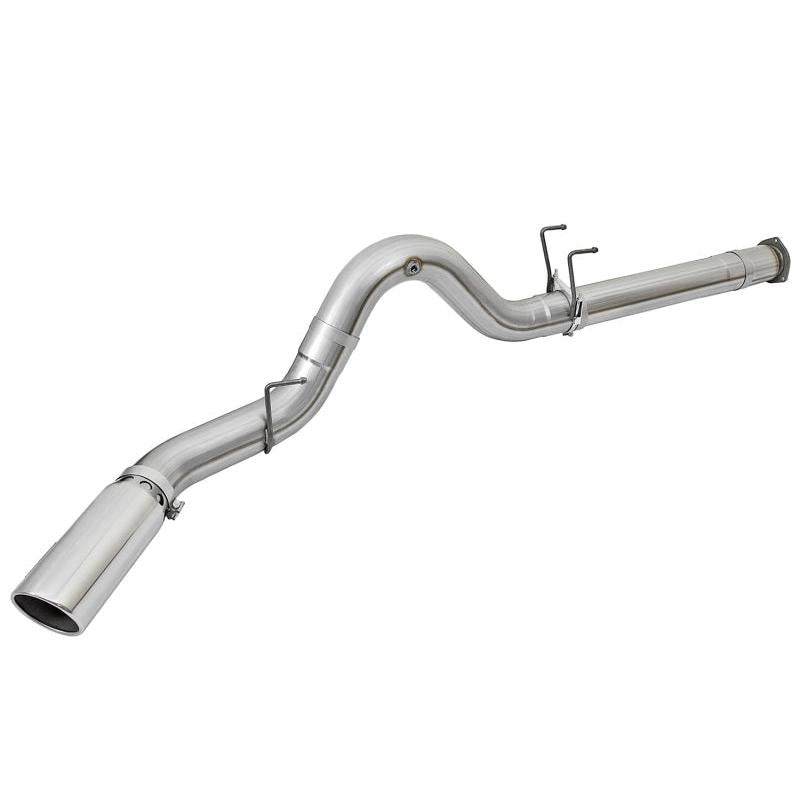 aFe ATLAS 5in DPF-Back Alum Steel Exhaust System w/Polished Tip 2017 Ford Diesel Trucks V8-6.7L (td)-SR1 Performance