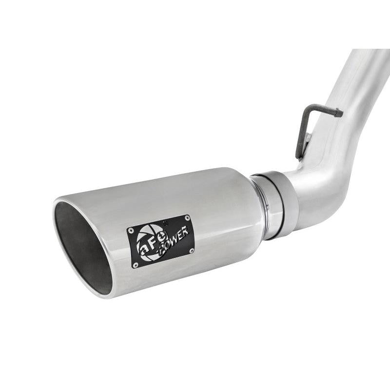 aFe Atlas Exhaust 4in Dual DPF-Back Al Steel w/ Pol Tips 16-17 GM Diesel Truck V8-6.6L (td) LML-SR1 Performance