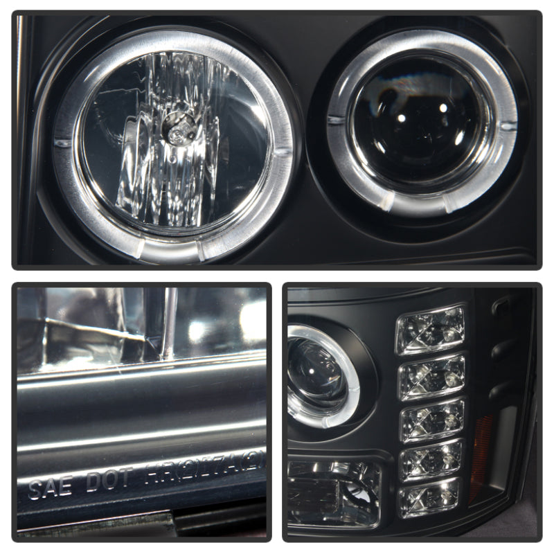 Spyder GMC Sierra 1500/2500 07-13 Projector Headlights LED Halo- LED Blk Smke PRO-YD-GS07-HL-BSM-SR1 Performance