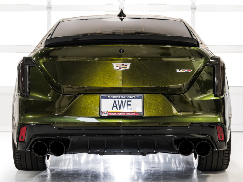 AWE Tuning 2021+ Cadillac CT4-V Blackwing SwitchPath Exhaust with Diamond Black Tips
