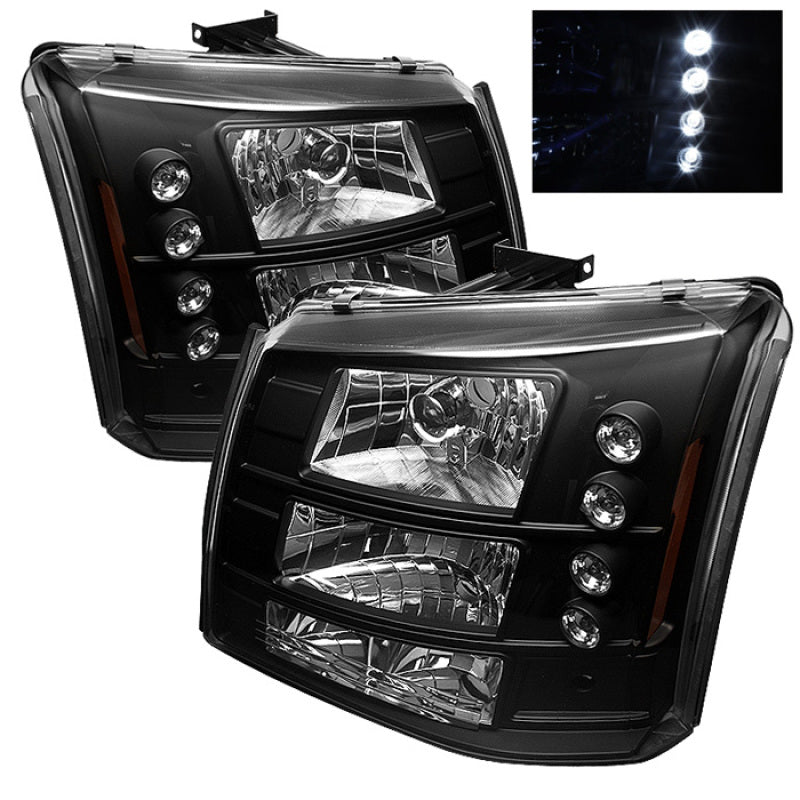 Spyder Chevy Silverado 1500/2500 03-06 Bumper Lights Crystal Headlights Blk HD-YD-CS03-1PC-AM-BK-SR1 Performance