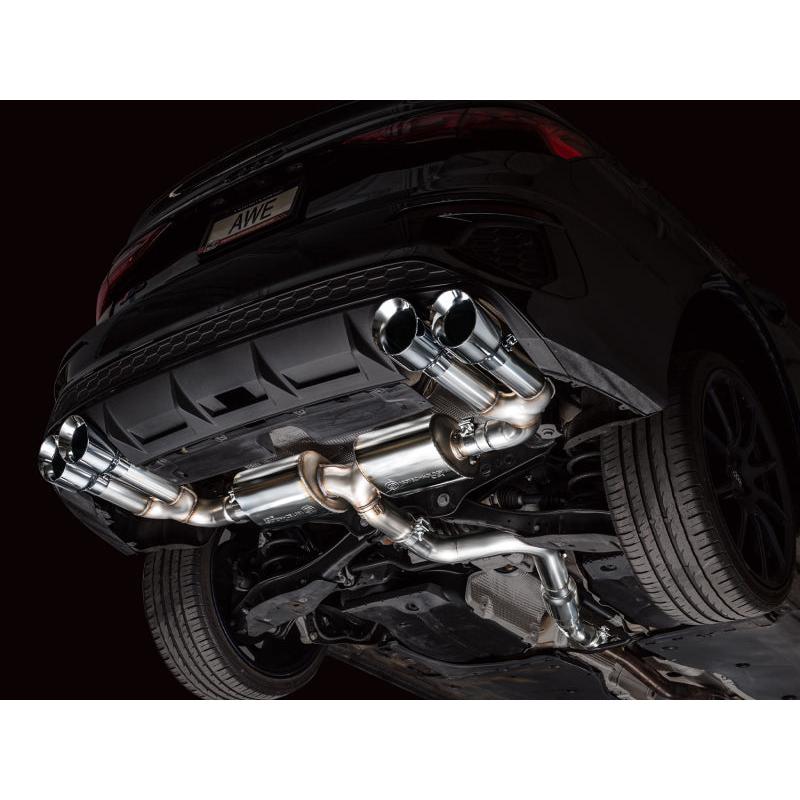 AWE 22-24 Audi 8Y S3 Touring Edition Exhaust - Chrome Silver Tips-SR1 Performance
