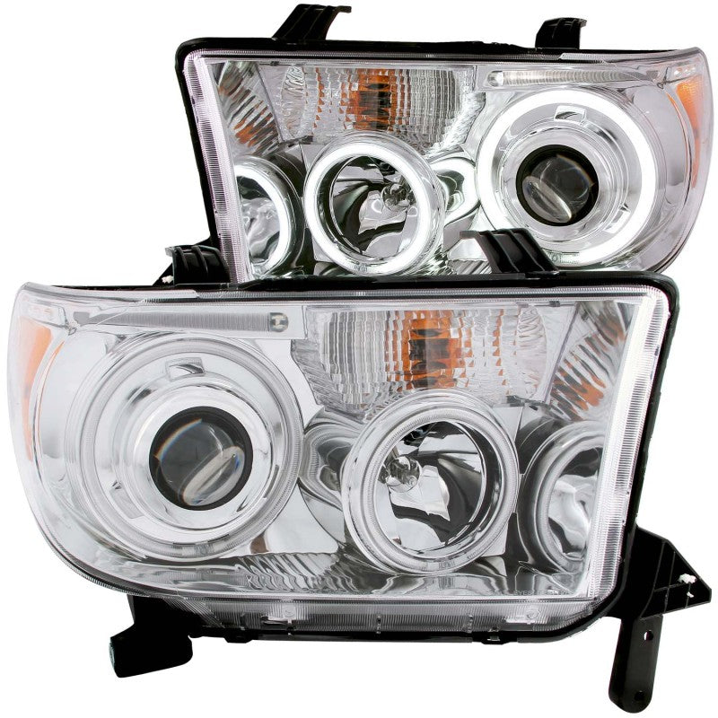 ANZO 2007-2013 Toyota Tundra Projector Headlights w/ Halo Chrome (CCFL)-SR1 Performance