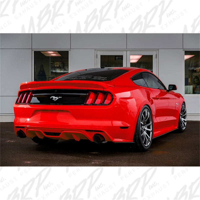 MBRP 15-18 Ford Mustang EcoBoost 2.3L Black 3in Cat Back Dual Split Rear Exit (Street Version)-SR1 Performance
