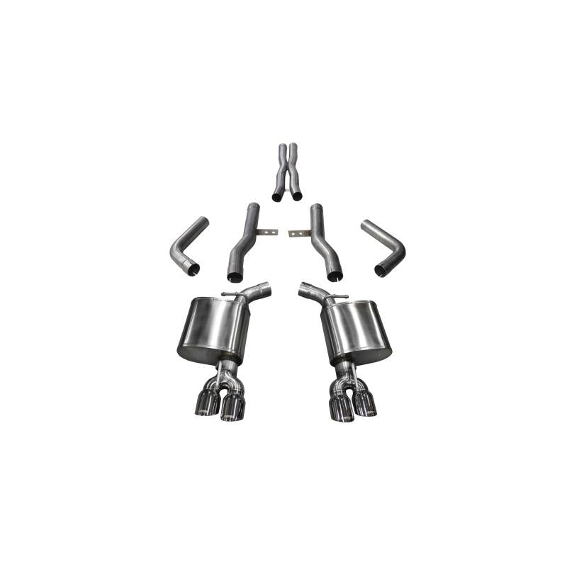 Corsa 2015-2023 Dodge Challenger Hellcat Dual Rear Exit Extreme Exhaust w/ 3.5in Polished Tips-SR1 Performance