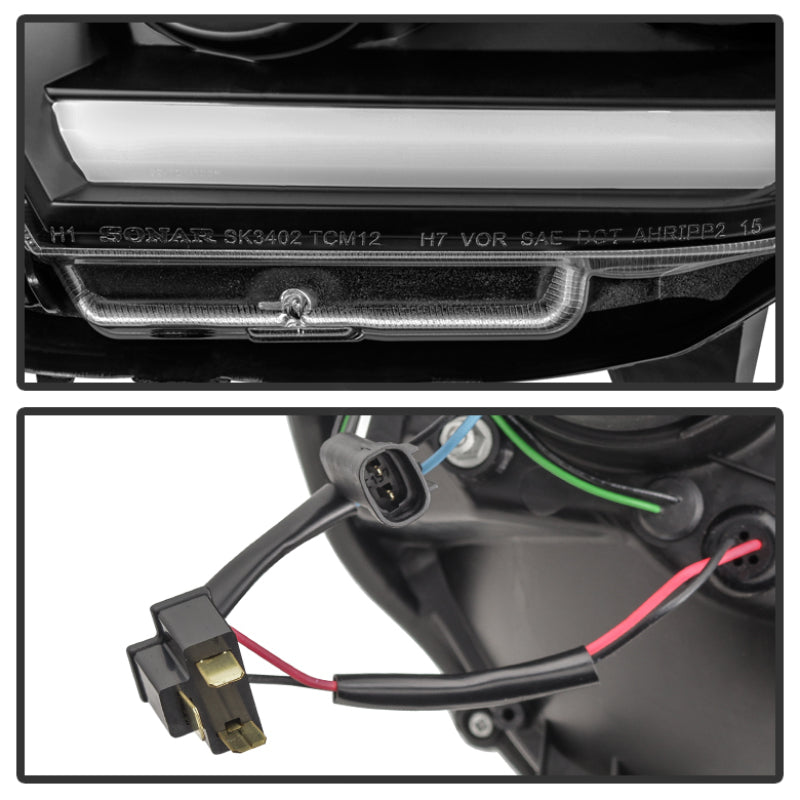 Spyder Toyota Tacoma 12-15 Projector Headlights Light Bar DRL Black PRO-YD-TT12-LBDRL-BK-SR1 Performance