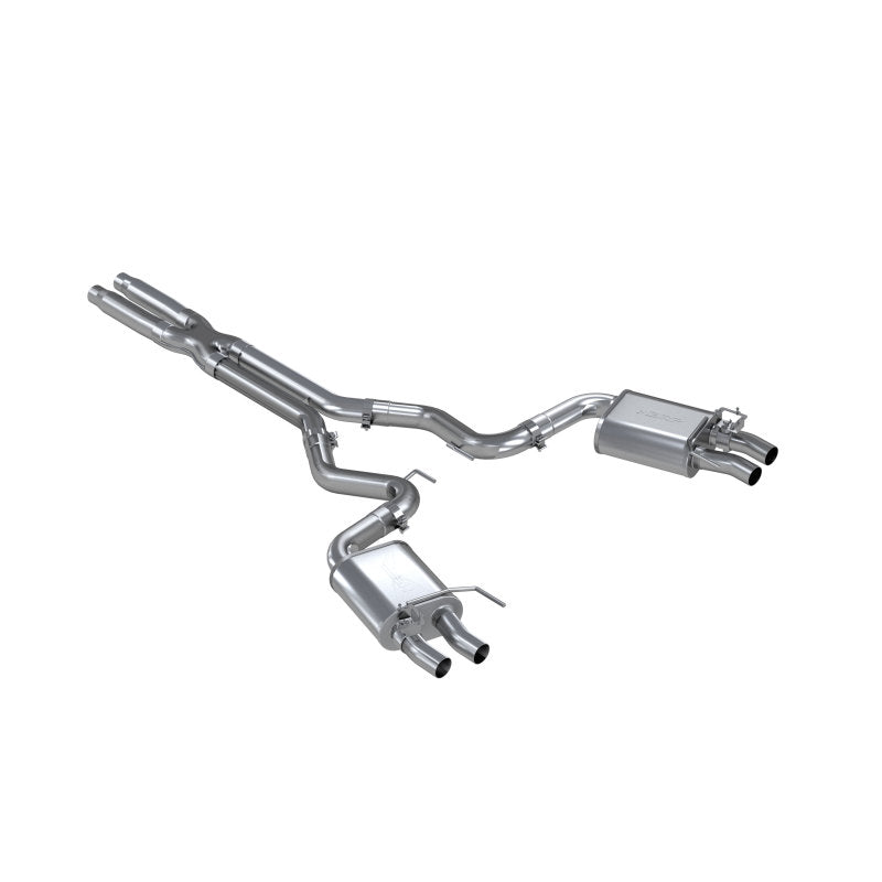 MBRP 16-20 Ford GT350/GT350R Dual Quad Split Rear Outlet 3in Cat Back T304 Exhaust-SR1 Performance