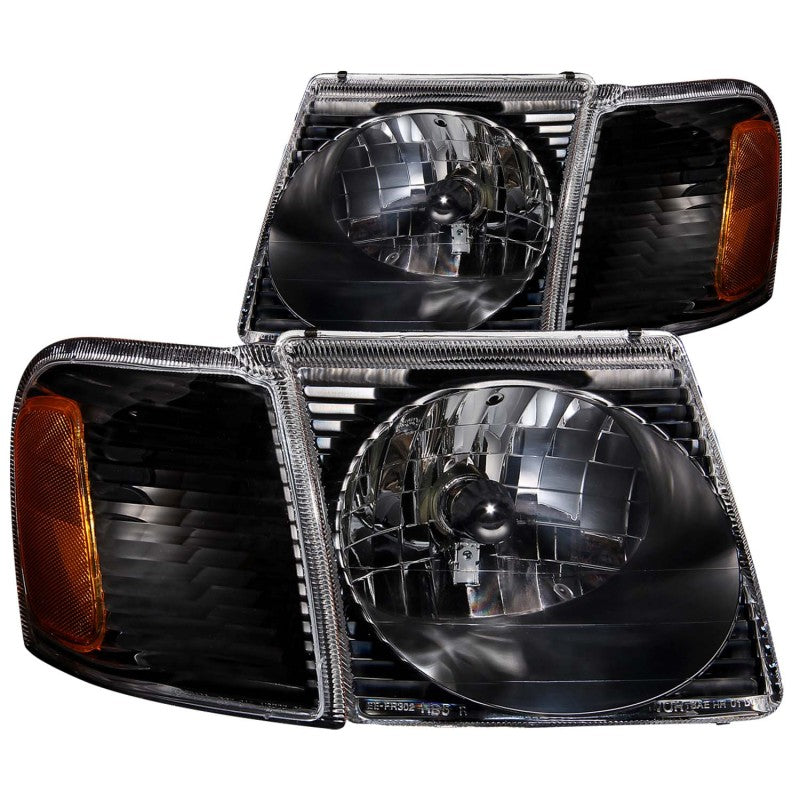 ANZO 2001-2005 Ford Explorer Crystal Headlights Black-SR1 Performance