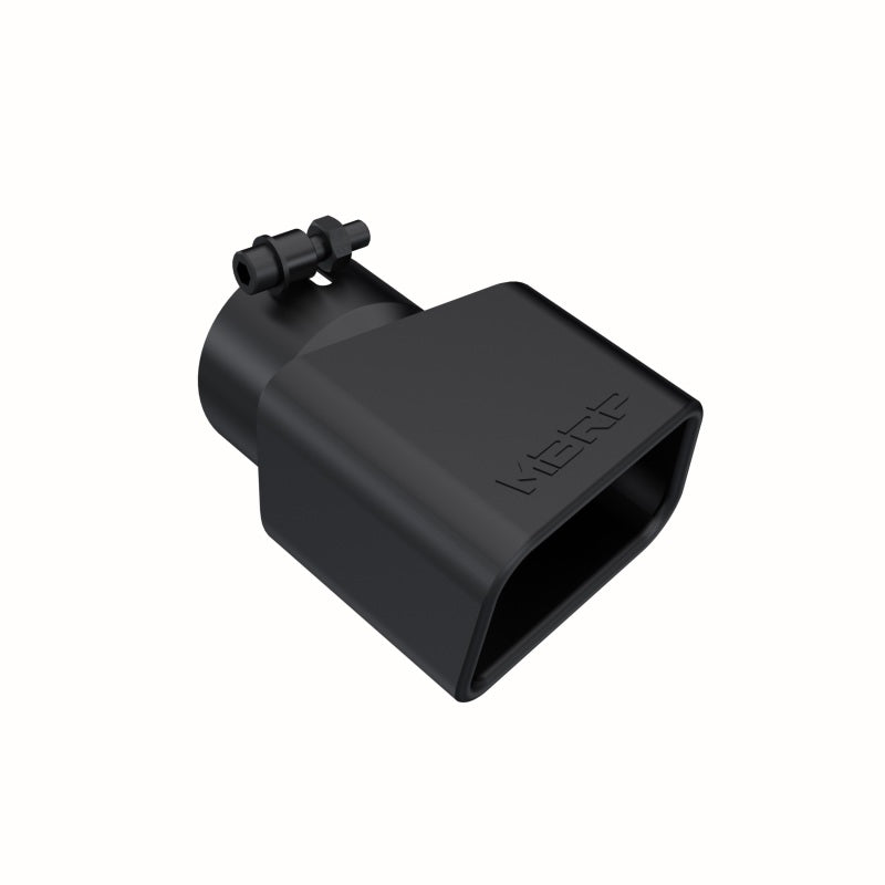 MBRP Universal Tip 4.75inx 3in Rectangle Angled Cut 3in O.D. inlet Pass. Side 7.375in length Black-SR1 Performance