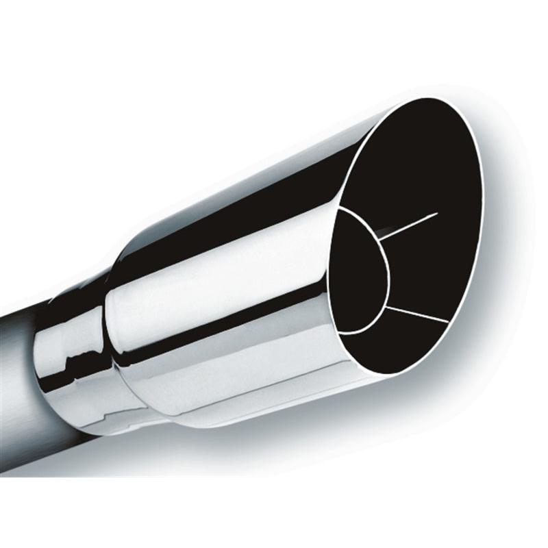 Borla Universal Polished Tip Single Round Angle-Cut (inlet 2 1/2in. Outlet 3 1/2in) *NO Returns*-SR1 Performance