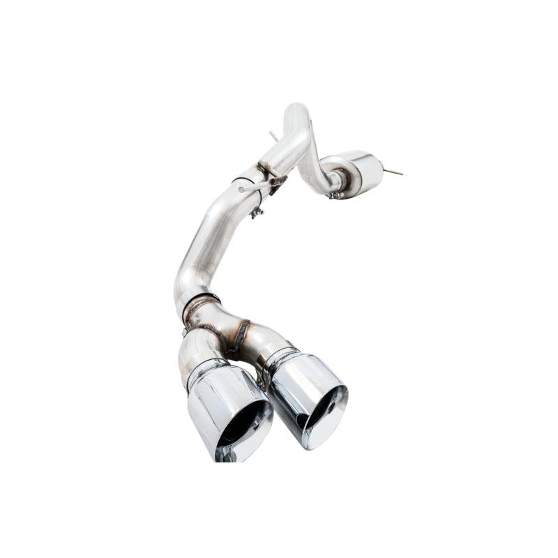 AWE Tuning 2019+ Ford Ranger 0FG Performance Exhaust System w/Chrome Silver Tips & Bash Guard-SR1 Performance