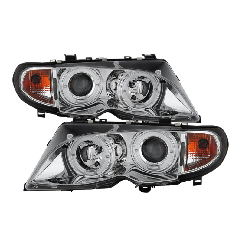 Spyder BMW E46 3-Series 02-05 4DR Projector Headlights 1PC LED Halo Chrm PRO-YD-BMWE4602-4D-AM-C-SR1 Performance