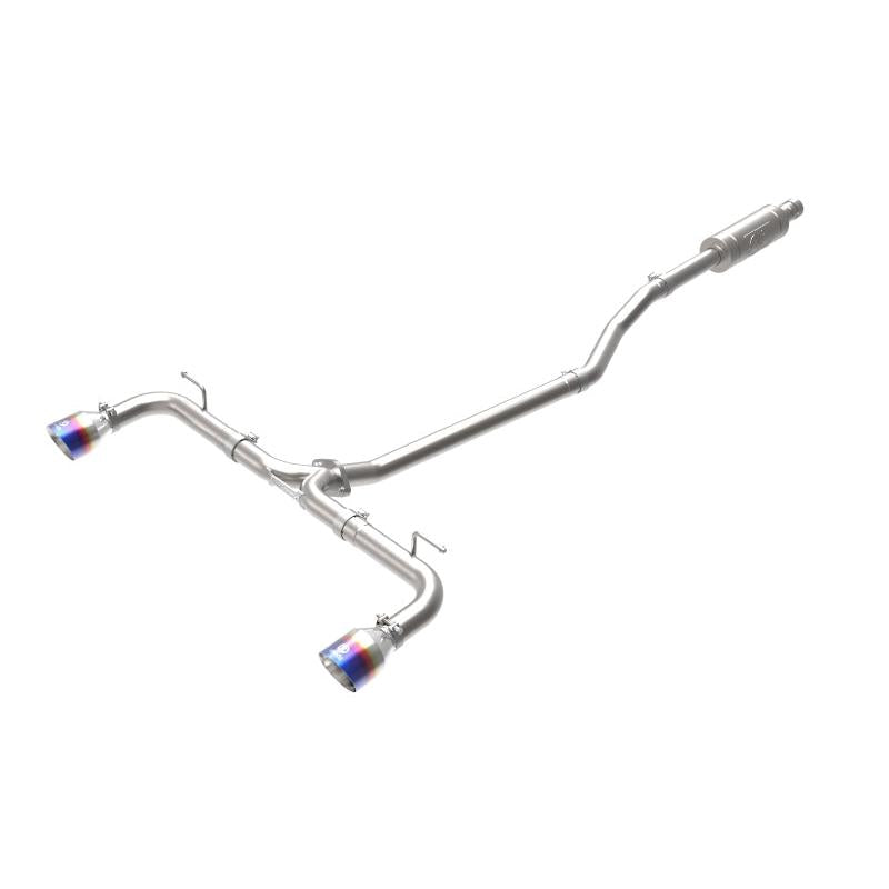 aFe Takeda 2-1/2in 304 SS Cat-Back Exhaust w/ Blue Flame Tips 14-18 Mazda 3 L4 2.0L/2.5L-SR1 Performance