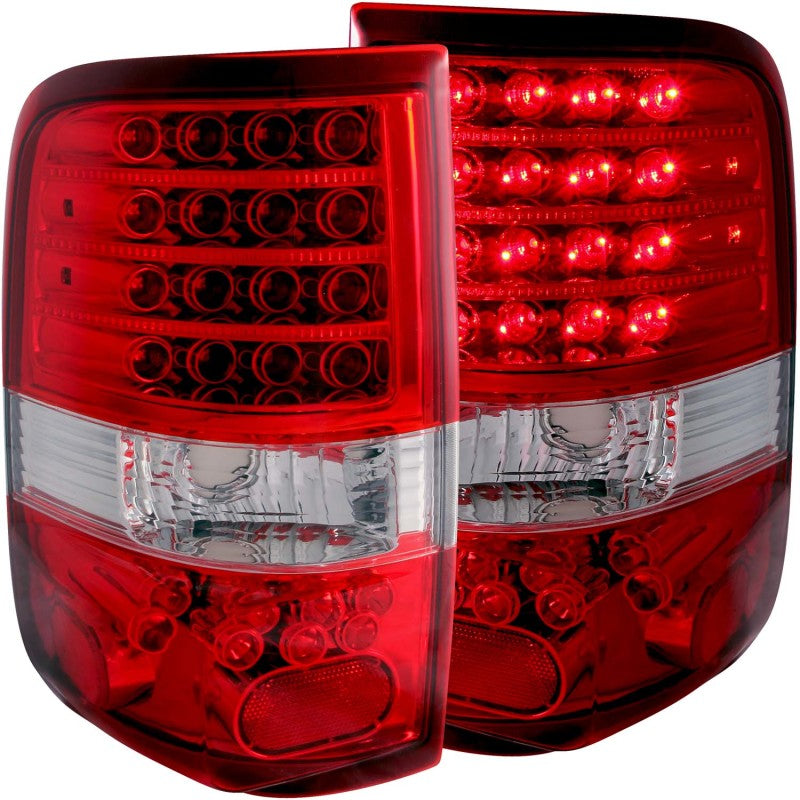 ANZO 2004-2008 Ford F-150 LED Taillights Red/Clear-SR1 Performance