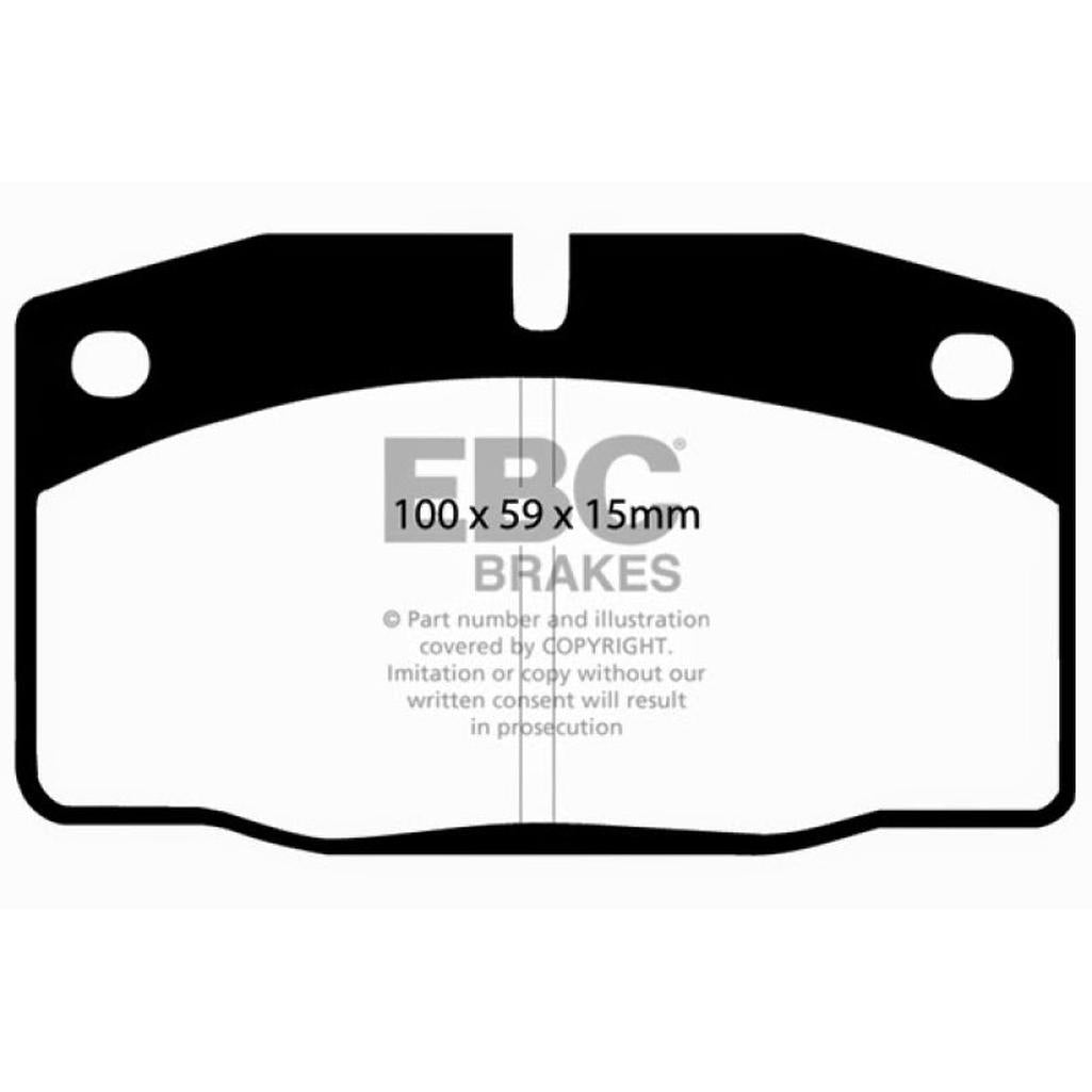 EBC Yellowstuff Front Brake Pads for 1988-1990 Pontiac Fiero and LeMans – Part Number DP4325R