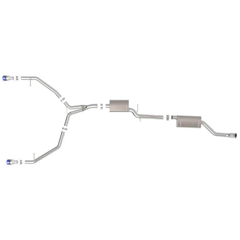 afe MACH Force-Xp 13-16 Audi Allroad L4 SS Cat-Back Exhaust w/ Blue Flame Tips-SR1 Performance