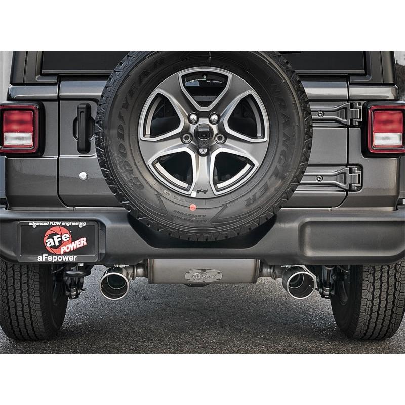 aFe Rebel Series 2.5in 409 SS Cat-Back Exhaust w/ Polished Tips 2018+ Jeep Wrangler (JL) V6 3.6L-SR1 Performance