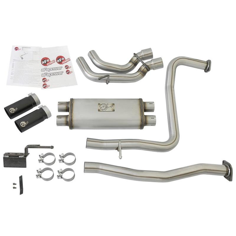 aFe POWER Rebel Series 2-1/2in 409 SS Cat Back Exhaust w/ Black Tips 16-17 Nissan Titan V8 5.6L-SR1 Performance