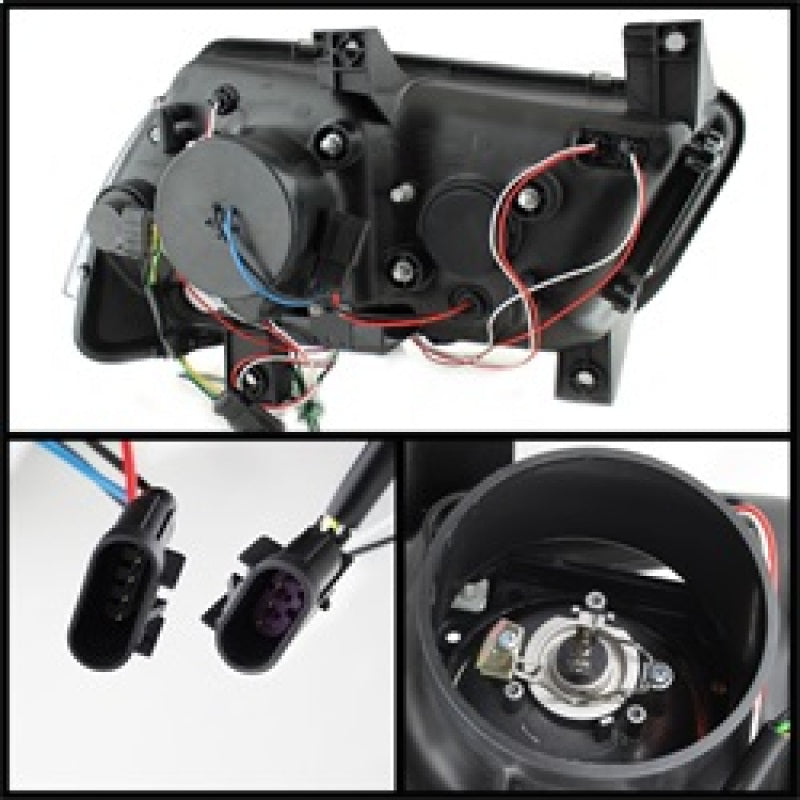 Spyder Dodge Charger 11-14 Projector Headlights Halogen - Light Tube DRL Blk PRO-YD-DCH11-LTDRL-BK-SR1 Performance