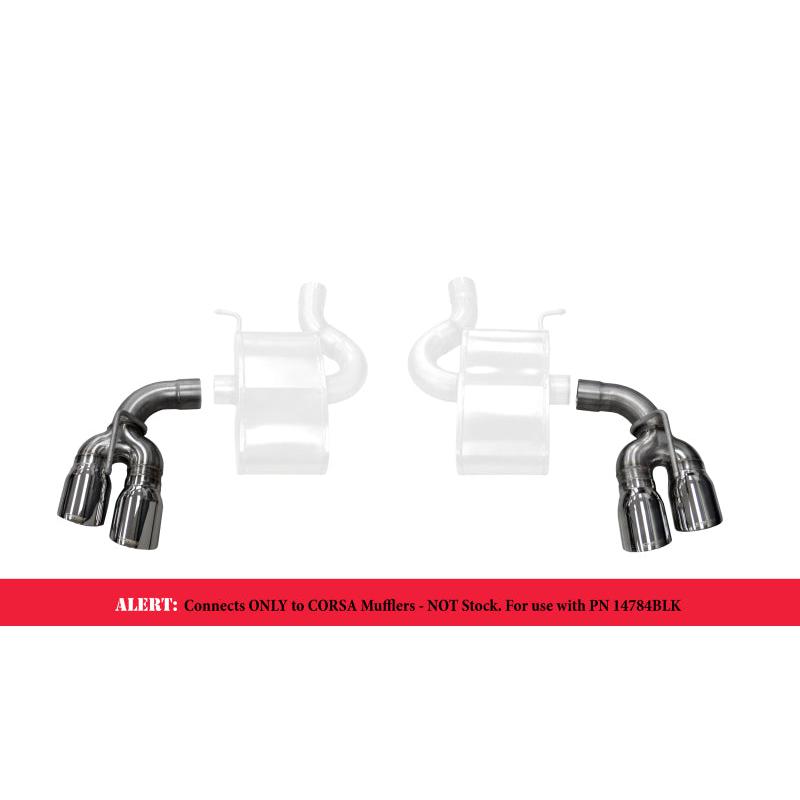 Corsa 2017-2024 Chevy Camaro SS 2.75in Inlet / 4in Outlet Polished Tip Kit (For Corsa Exhaust Only)-SR1 Performance