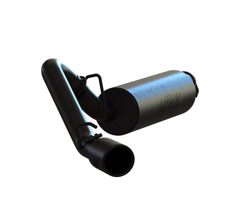 MBRP 97-99 Jeep Wrangler (TJ) Inline-4 2.5L, Inline-6 4.0L 2 1/2in Cat Back Single Side Black Coated-SR1 Performance
