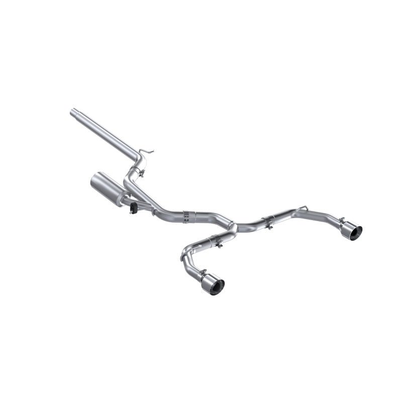 MBRP 2022 Volkswagen Golf GTI MK8 T304 SS 3in Cat-Back Exhaust 2.5in Dual Split Rear w/ SS Tips-SR1 Performance