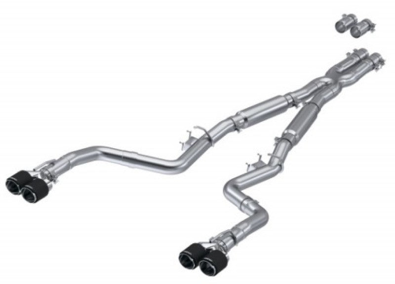 MBRP 17-Up Dodge Challenger 5.7L/6.2L/6.4L Carbon Fiber Quad Tip T304 Catback Exhaust-SR1 Performance