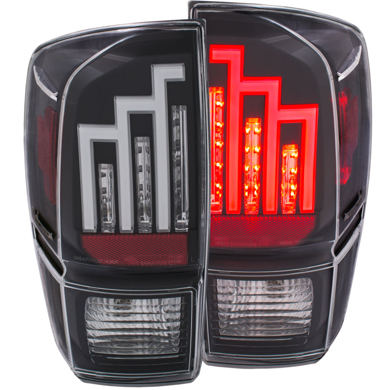 ANZO 2016-2017 Toyota Tacoma LED Taillights Black-SR1 Performance