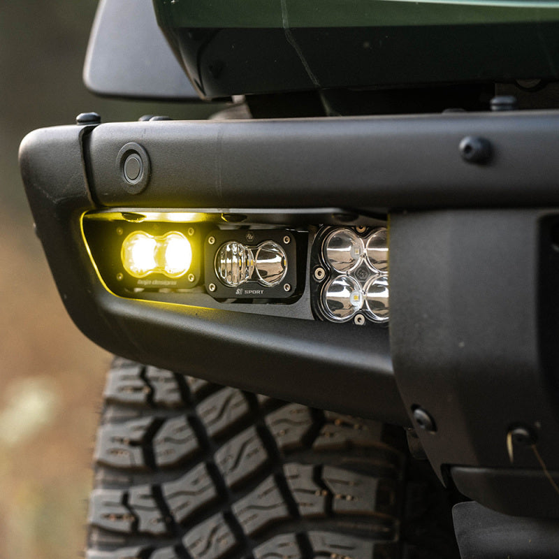 Baja Designs 21-22 Ford Bronco w/Steel Bumper S2 SAE Pro Fog Pocket Light Kit - Clear-SR1 Performance
