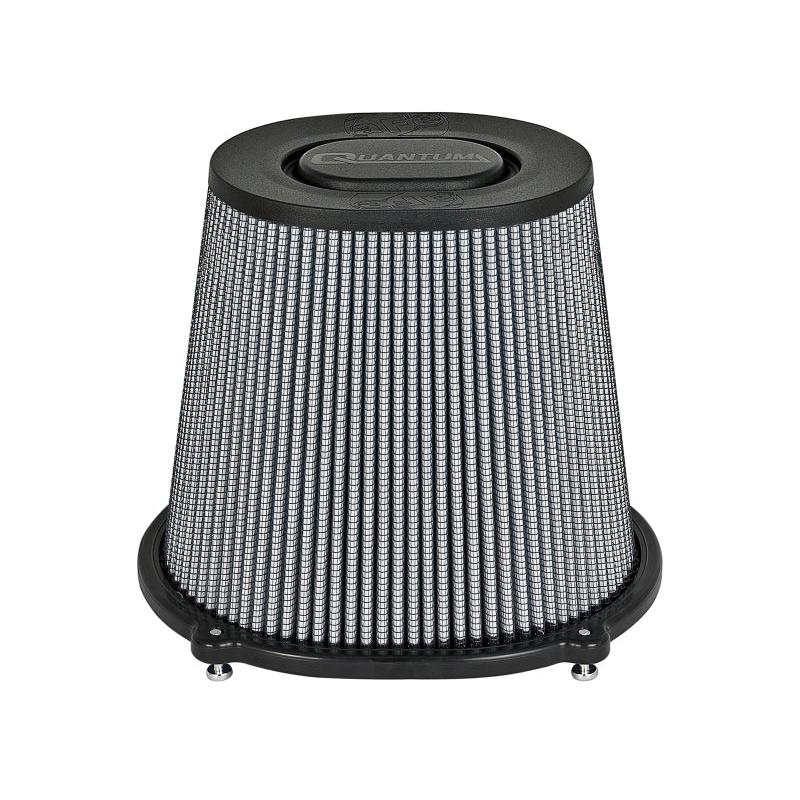 aFe Quantum Intake Pro DRY S Universal Air Filter F-5in. / B-(10x8.75) / T-(6.75x0.5) / H-8in.-SR1 Performance