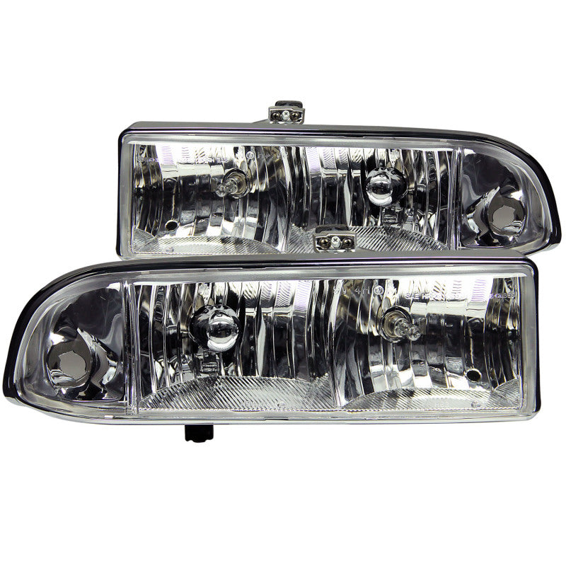 ANZO 1998-2005 Chevrolet S-10 Crystal Headlights Chrome-SR1 Performance