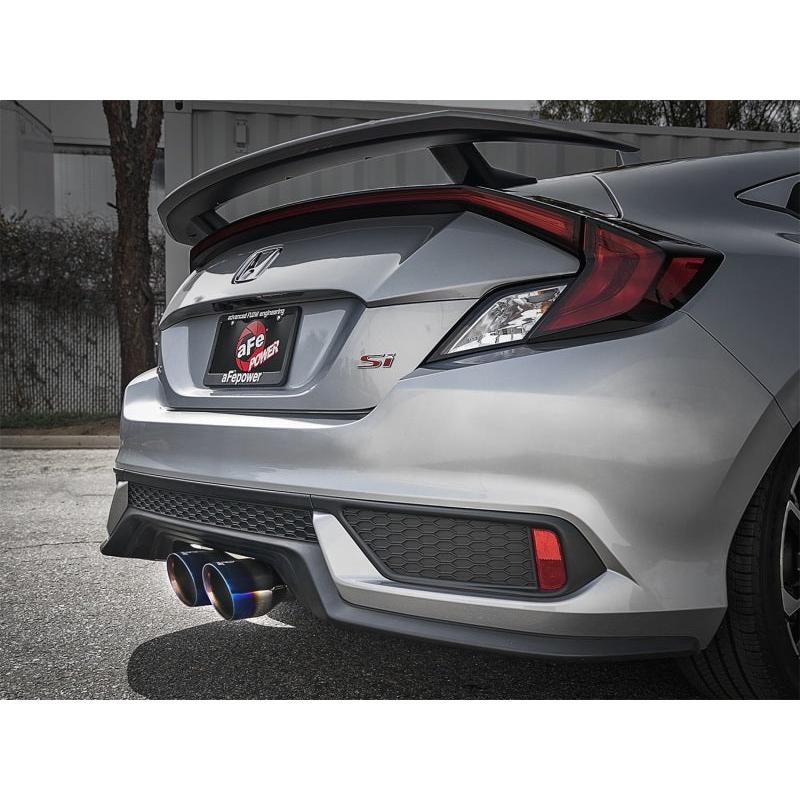 aFe Takeda 3in 304 SS Cat-Back Exhaust System w/ Blue Tips 2017 Honda Civic Si I4 1.5L (t)-SR1 Performance