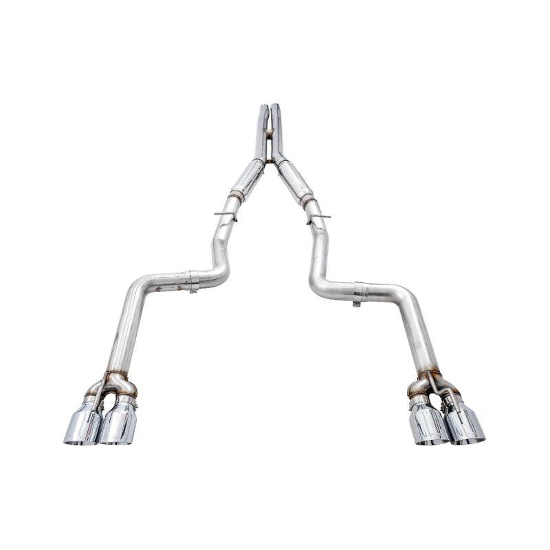 AWE Tuning 2017+ Dodge Challenger 5.7L Track Edition Exhaust - Chrome Silver Quad Tips-SR1 Performance