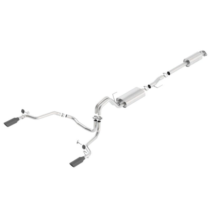 Borla 15-17 F-150 2.7/3.5L V6 EcoBoost / 5.0L V8 Black Chrome Cat-Back Touring Exhaust-SR1 Performance
