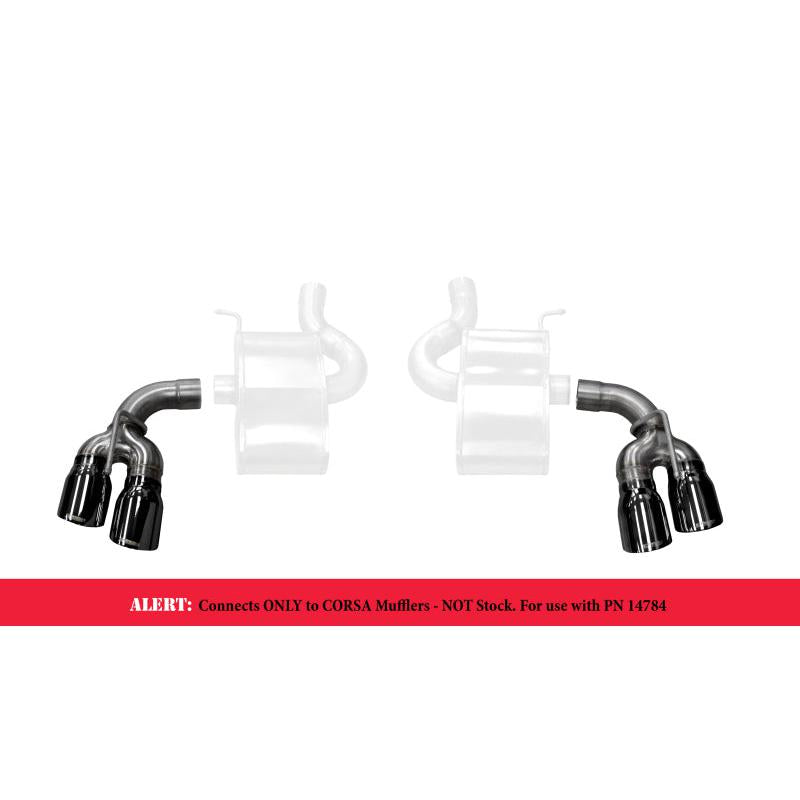 Corsa 2017-24 Chevy Camaro ZL1 2.75in Inlet / 4.0in Outlet Black PVD Tip Kit (For Corsa ExhaustOnly)-SR1 Performance