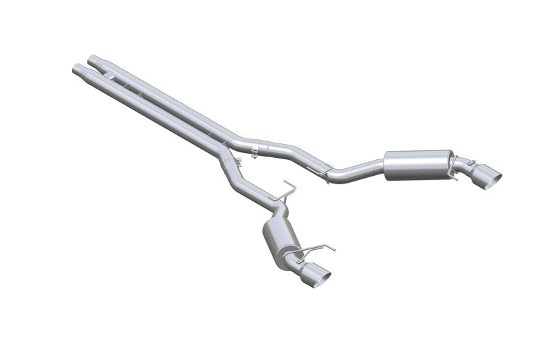 MBRP 15-17 Ford Mustang GT 5.0 3in Cat Back Dual Split Rear Race Version 4.5in Tips - Aluminized-SR1 Performance