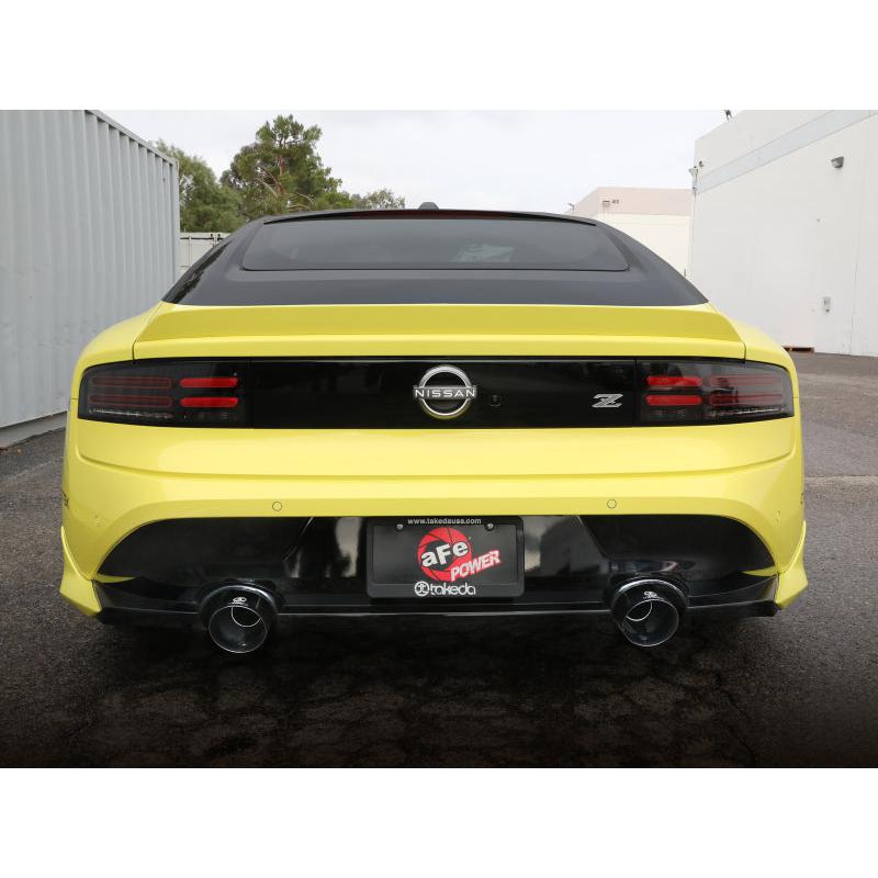 aFe Nissan Z 23-23 V6-3.0L Takeda 2-1/2in 304 SS Axle-Back Exhaust System w/ Black Tips-SR1 Performance