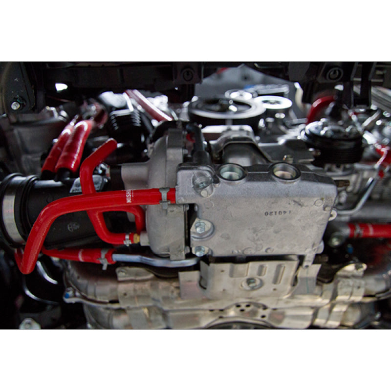 Mishimoto 2015 Subaru WRX Red Silicone Radiator Coolant Ancillary Hoses Kit-SR1 Performance