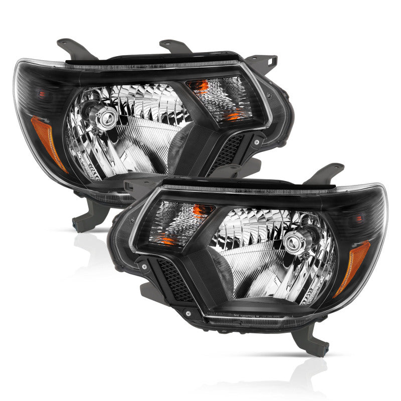 ANZO 2012-2015 Toyota Tacoma Crystal Headlights Black-SR1 Performance