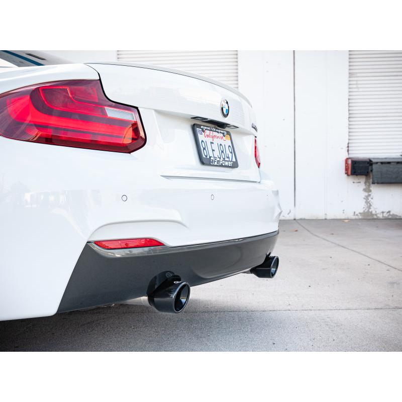 aFe MACH ForceXP 3IN to 2.5IN 304SS Cat-Back Exhaust System w/ Black Tips 14-16 BMW M235i (F22/23)-SR1 Performance