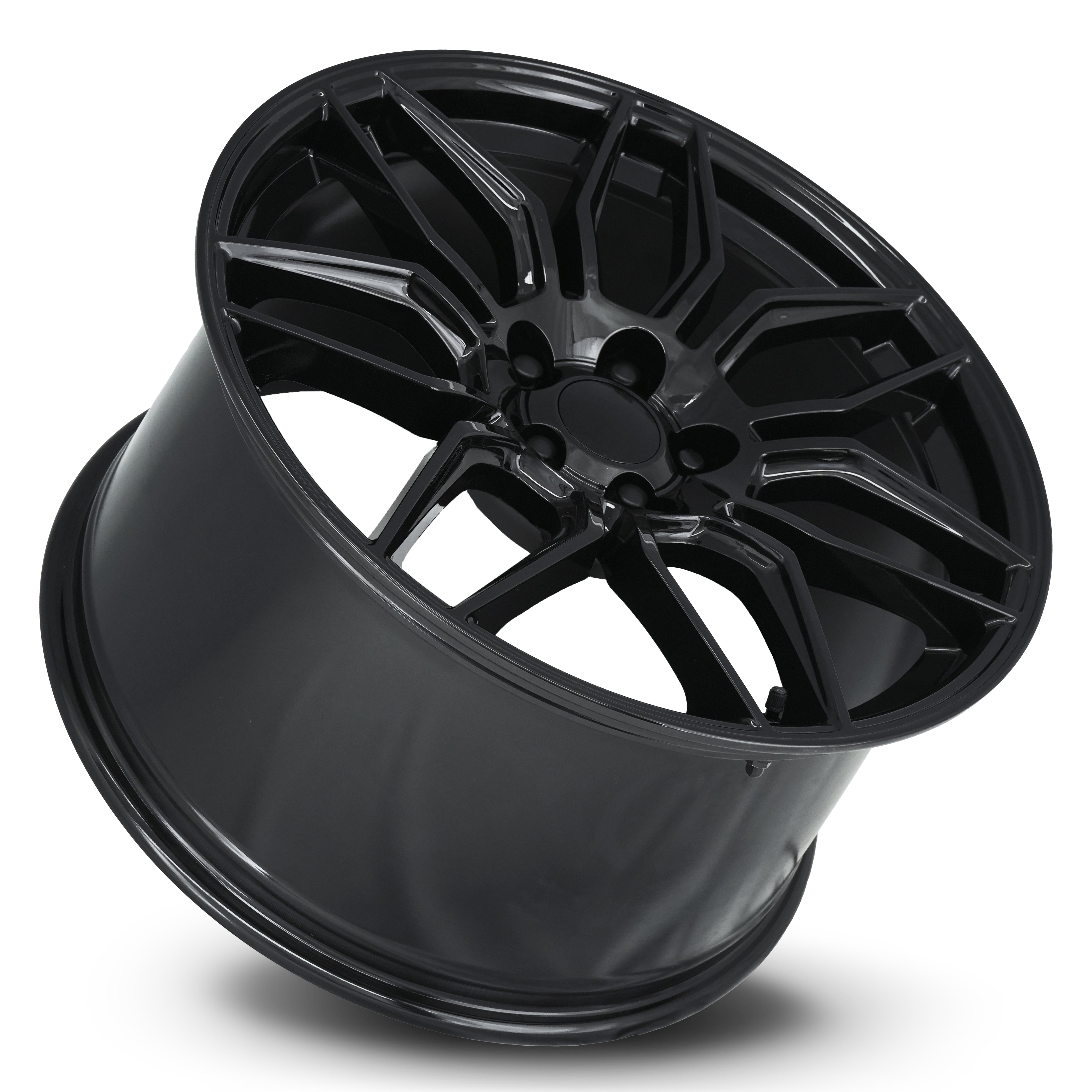FR 401 – C8 ZO6 CORVETTE REPLICA WHEELS-Gloss Black 20x11 5x120 + 52 HB 66.9