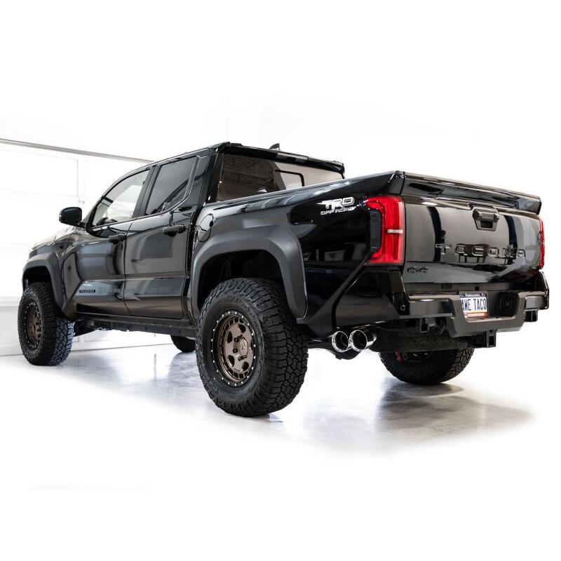 AWE Exhaust for 4th Gen Toyota Tacoma Dual Chrome Silver Tips-SR1 Performance