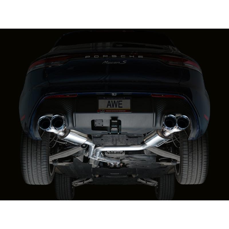 AWE Tuning 2022+ Porsche Macan 2.9TT Touring Edition Catback Exhaust w/ Chrome Silver Tips-SR1 Performance