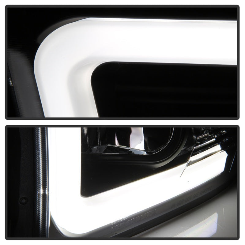 Spyder 09-16 Dodge Ram 1500 Version 2 Headlights Light Bar DRL Black PRO-YD-DR09V2-LBDRL-BK-SR1 Performance
