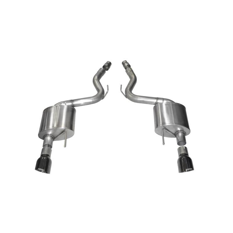 Corsa 2015-2017 Ford Mustang GT 5.0 3in Axle Back Exhaust Black Dual 4.5in Tip Sport-SR1 Performance