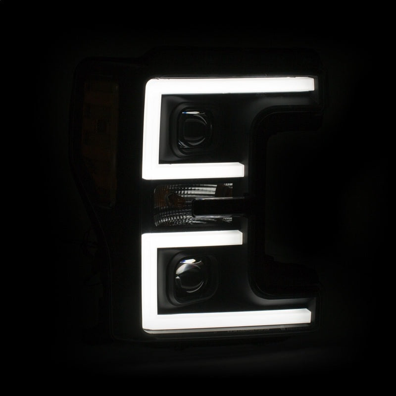 ANZO LED Headlights 17-18 Ford F-250 Super Duty Plank-Style L.E.D. Headlight Black (Pair)-SR1 Performance