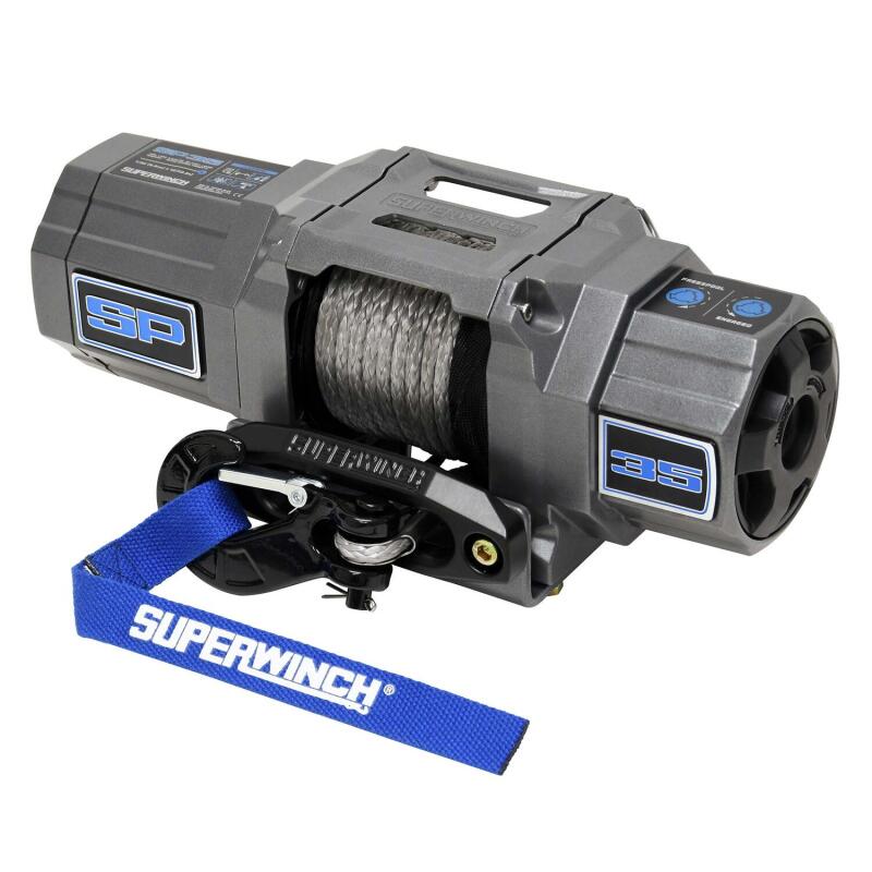 Superwinch 3500 LBS 12V DC 7/32in x 40ft Synthetic Rope Hawse Fairlead SP 35SR Winch-SR1 Performance